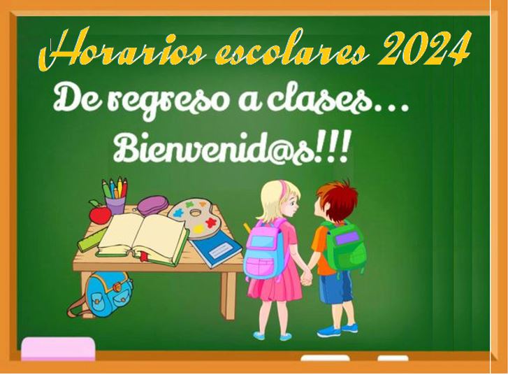 HORARIOS DE ESTUDIO 2024 - NIVELES: INICIAL-PRIMARIA SECUNDARIA